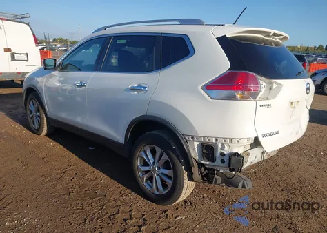 2016 Nissan Rogue Sv из США, поврежденный, VIN KNMAT2MV5GP675759